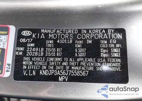 2018 Kia Soul + z USA, uszkodzony, nr VIN KNDJP3A56J7558567